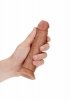Krzywy penis dildo na mocnej przyssawce 15 cm